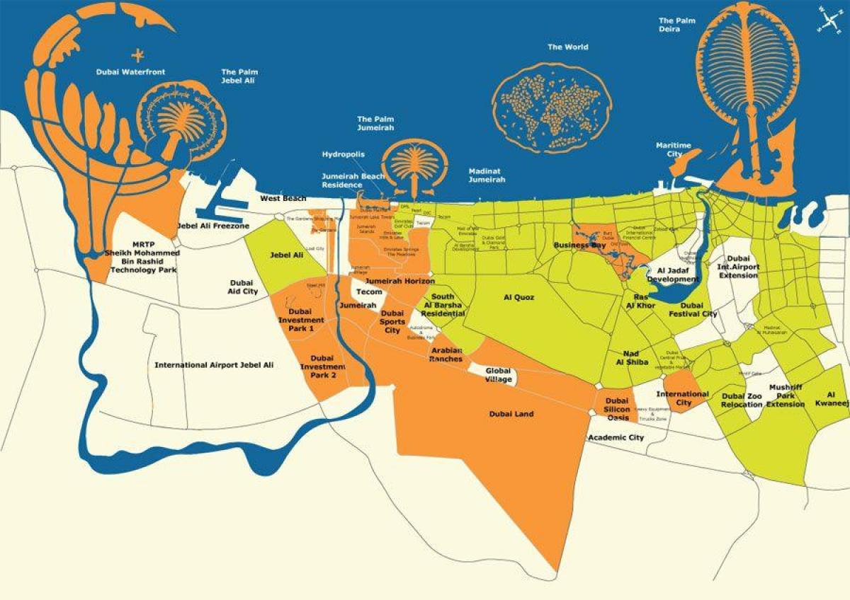 Dubay adanın xəritəsi