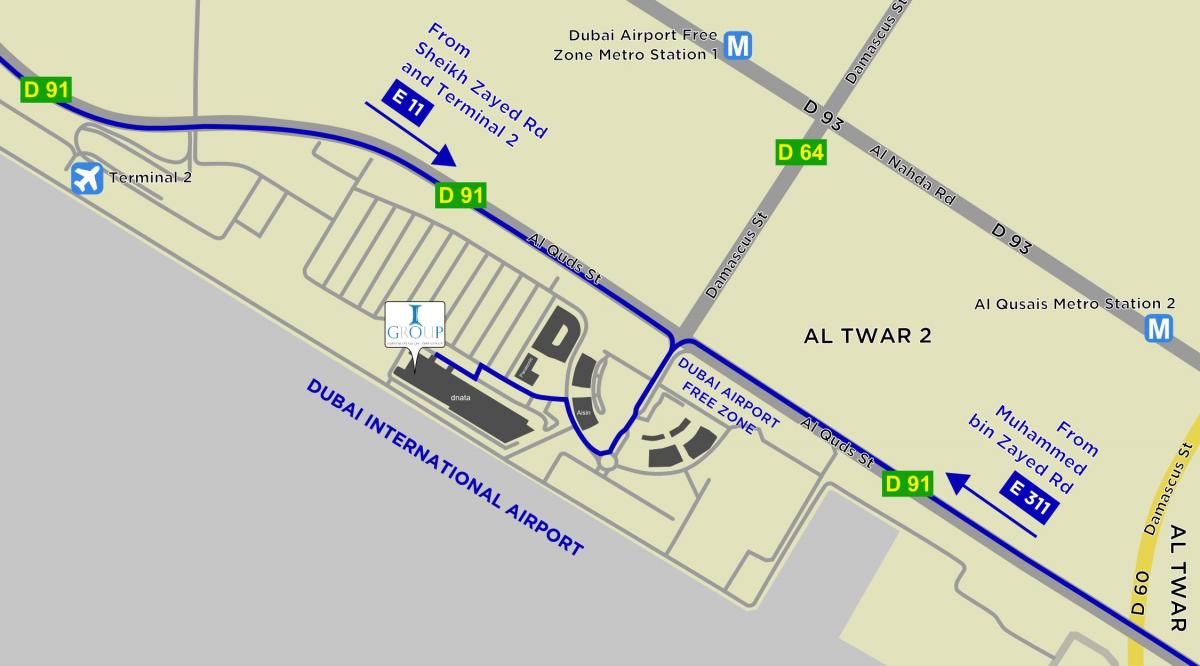 kart sərbəst zona hava limanının Dubay