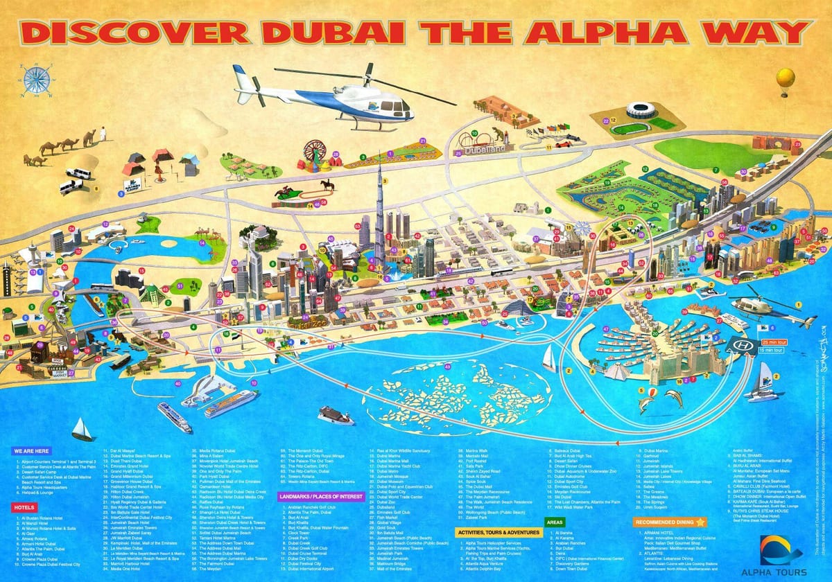 Dubay yerləri xəritəsi