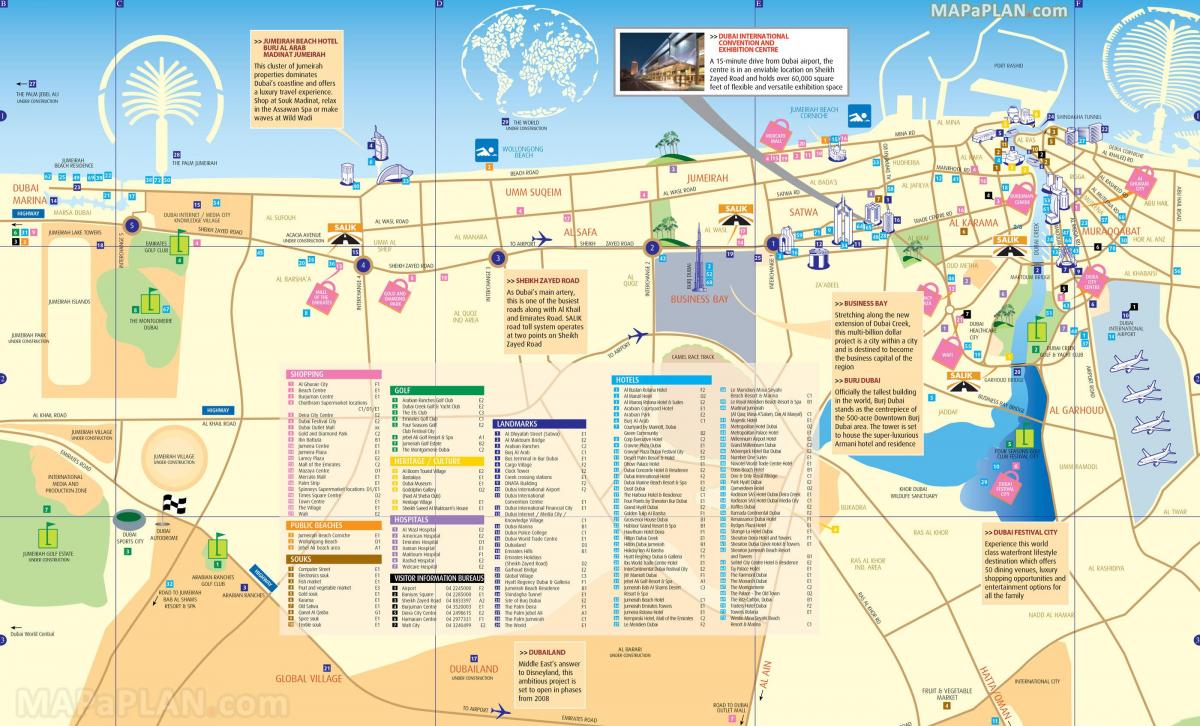 turist xəritəsi, Dubay