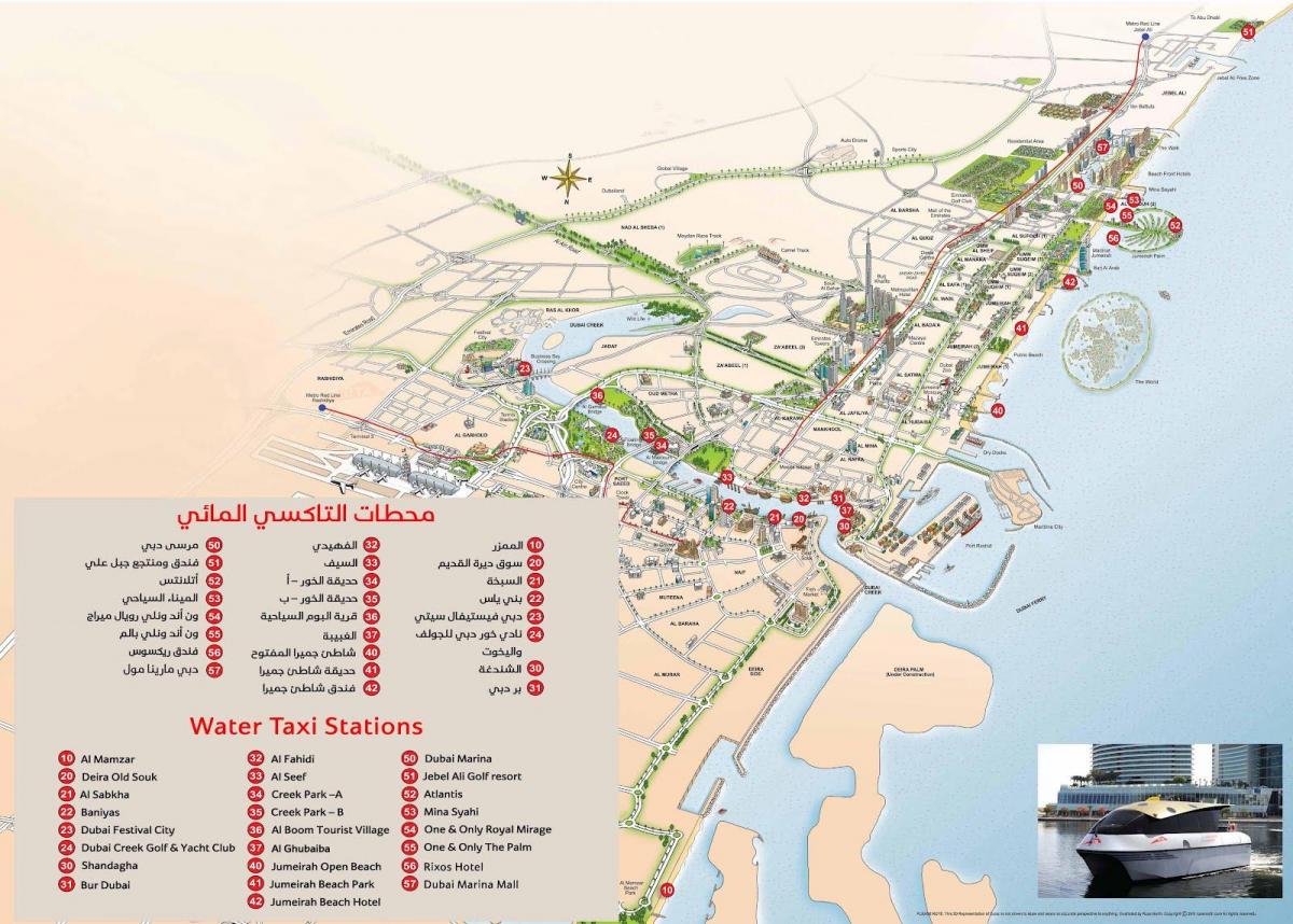 Dubay su marşrut taksi xəritəsi