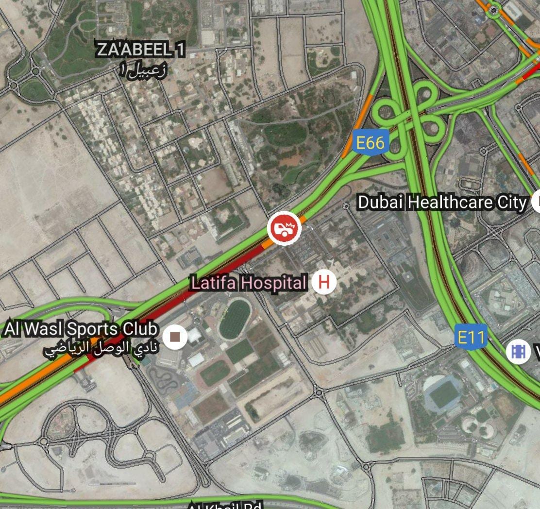lətifə hospital Dubay xəritədə yeri