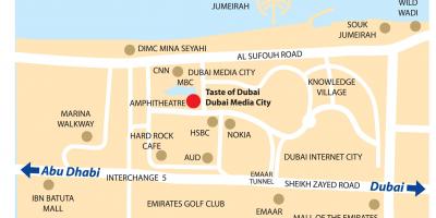 Dubai media City xəritədə yeri
