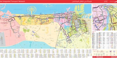 Dubay xəritəsi, avtobus marşrutlarının