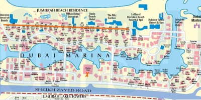 Jbr xəritəsində Dubay
