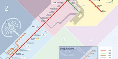 Dubay metro xəritəsi ilə трамваем